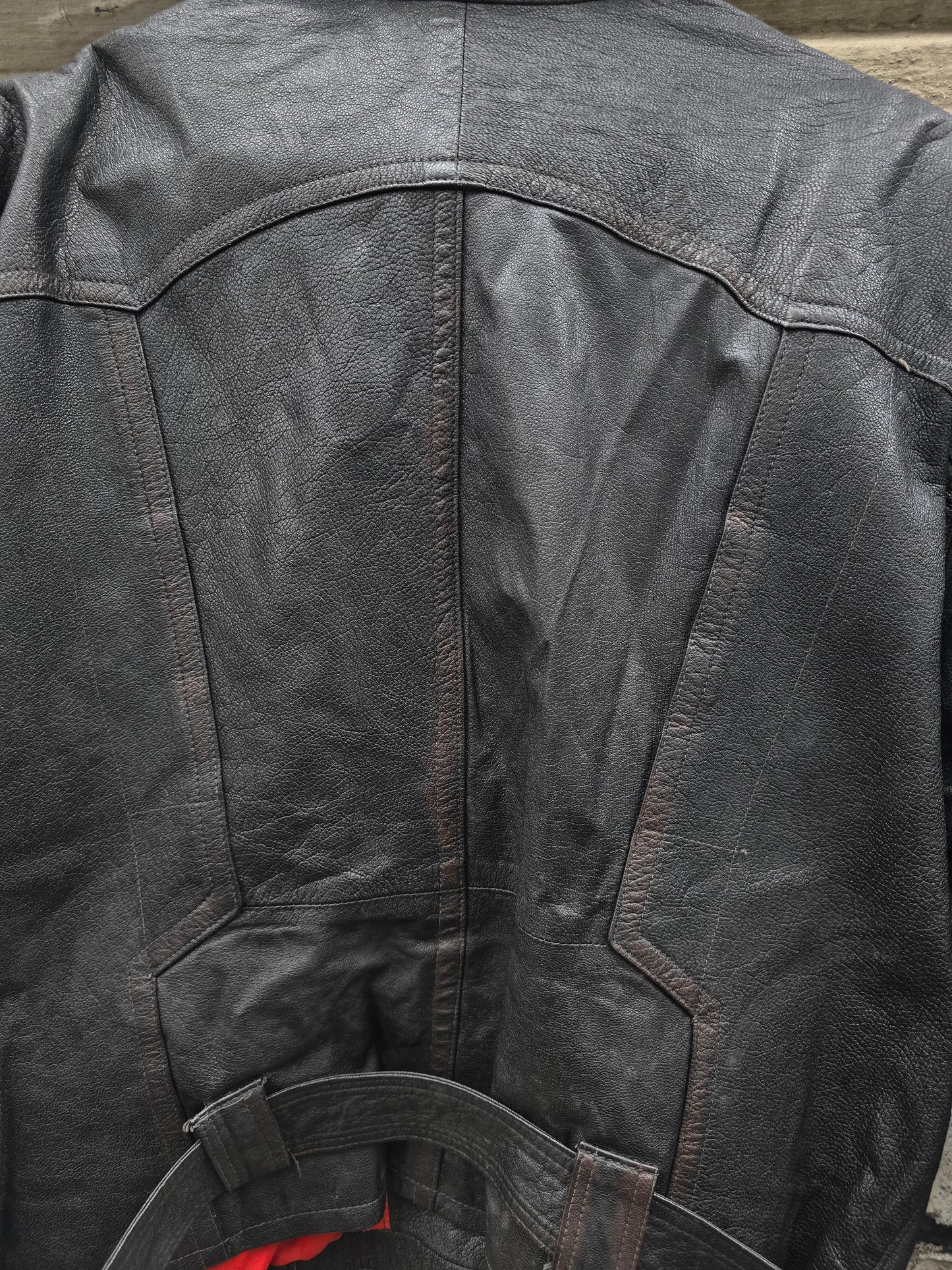 Chiodo vintage in vera pelle