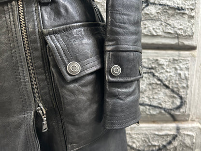 Giacca in pelle modello chiodo