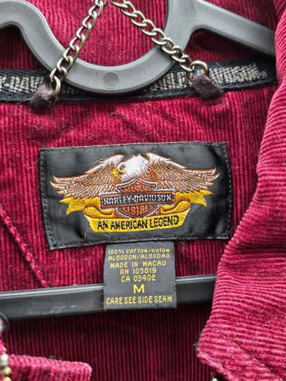 Giacca vintage in velluto Harley Davidson