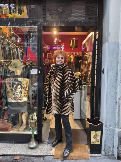 Pelliccia donna ecologica vintage anni 80