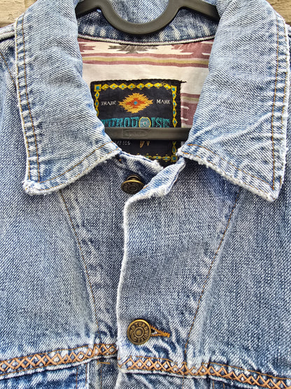 Giacca vintage in denim Turquoise