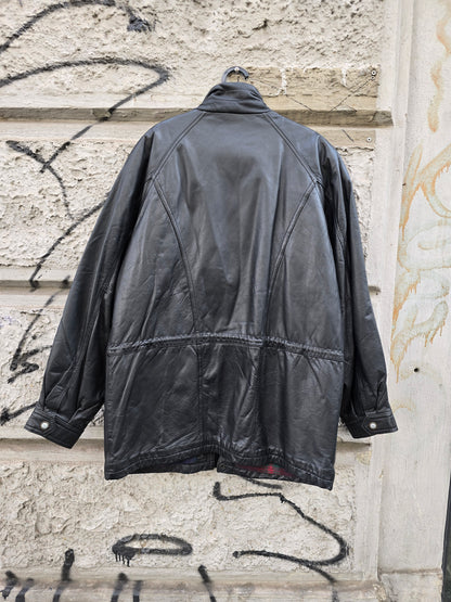 Giacca vintage in pelle Trapper