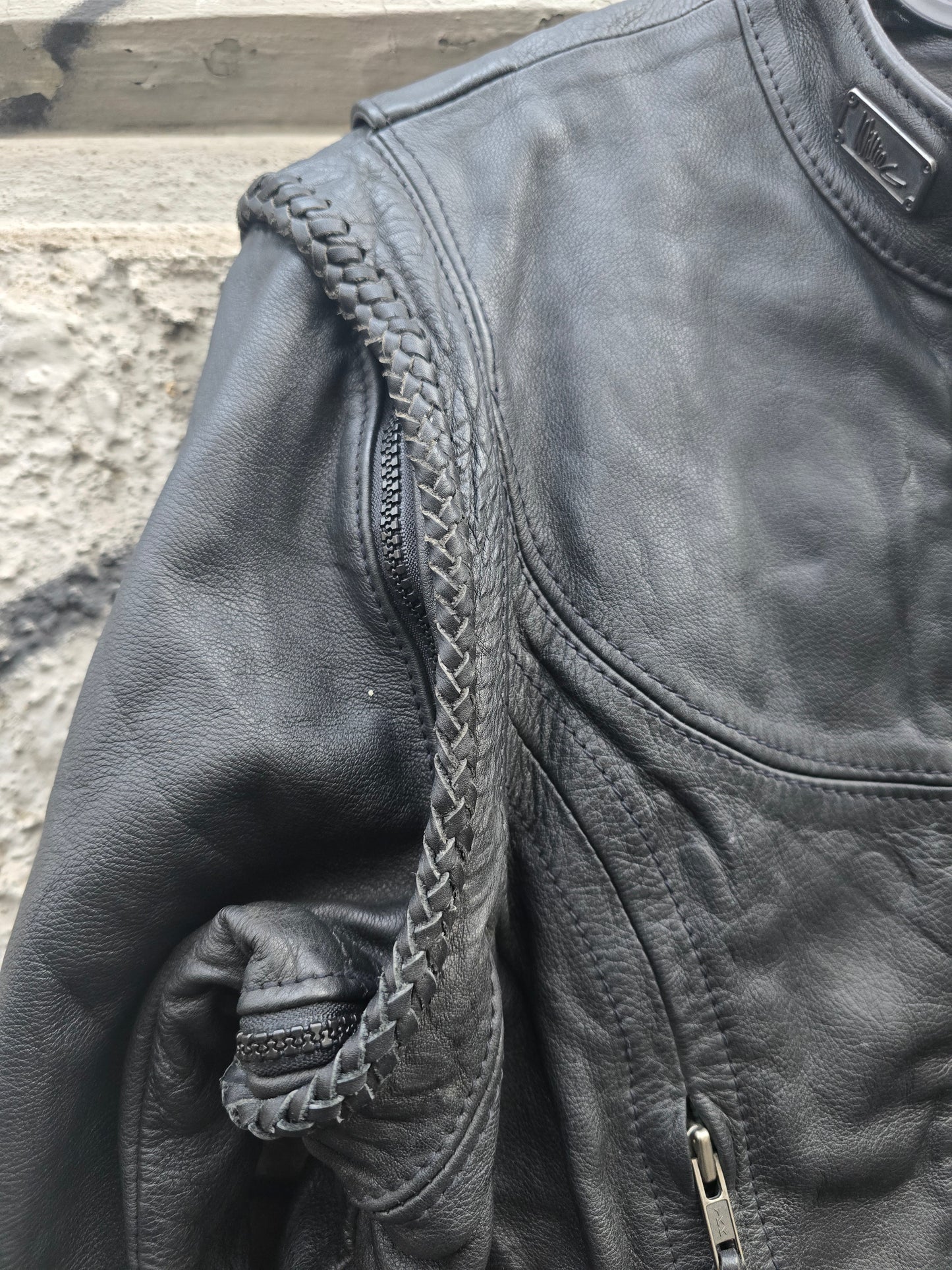 Giacca vintage Harley Davidson in vera pelle modello biker 1980