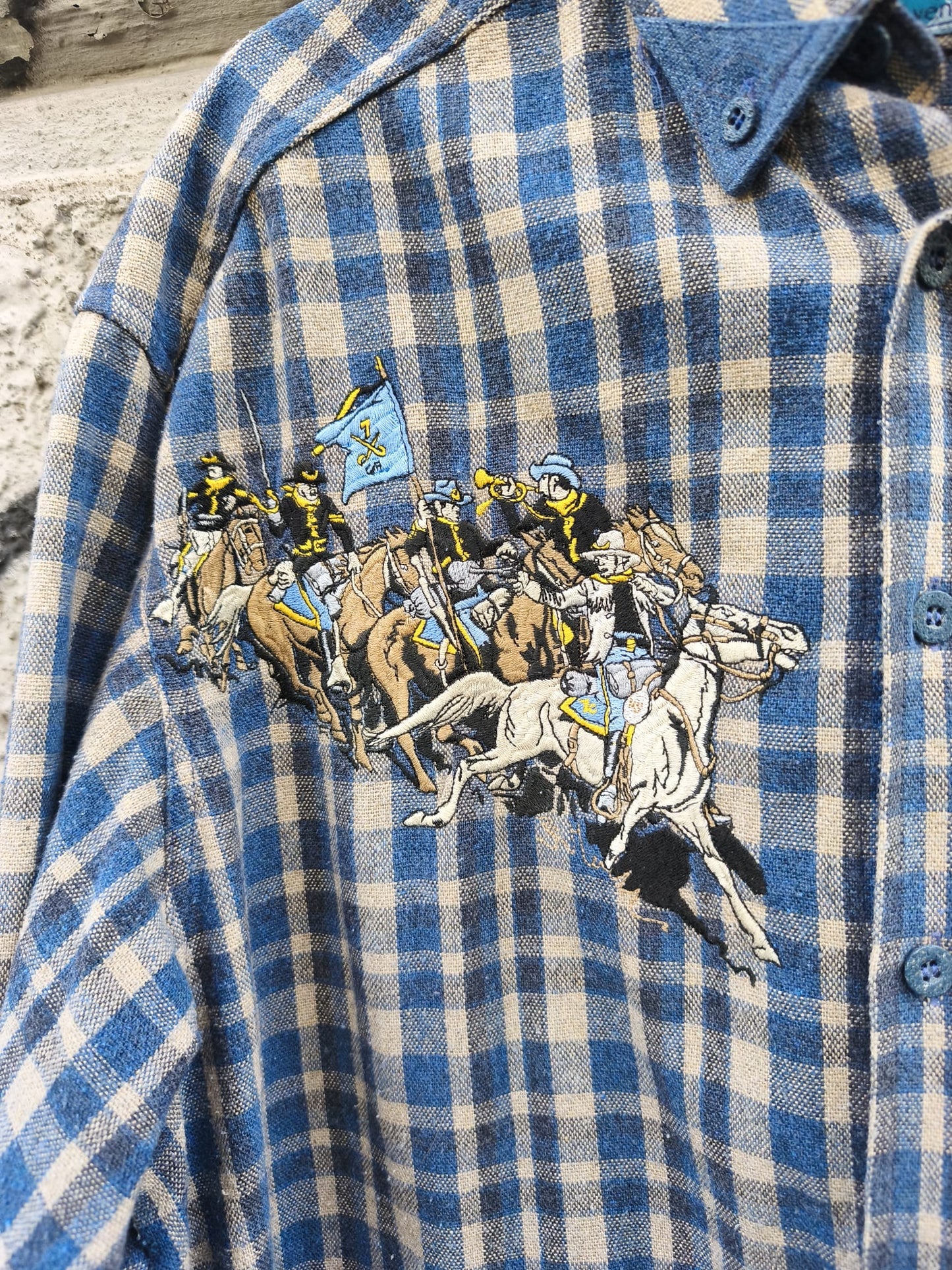 Camicia vintage texana Blueberry