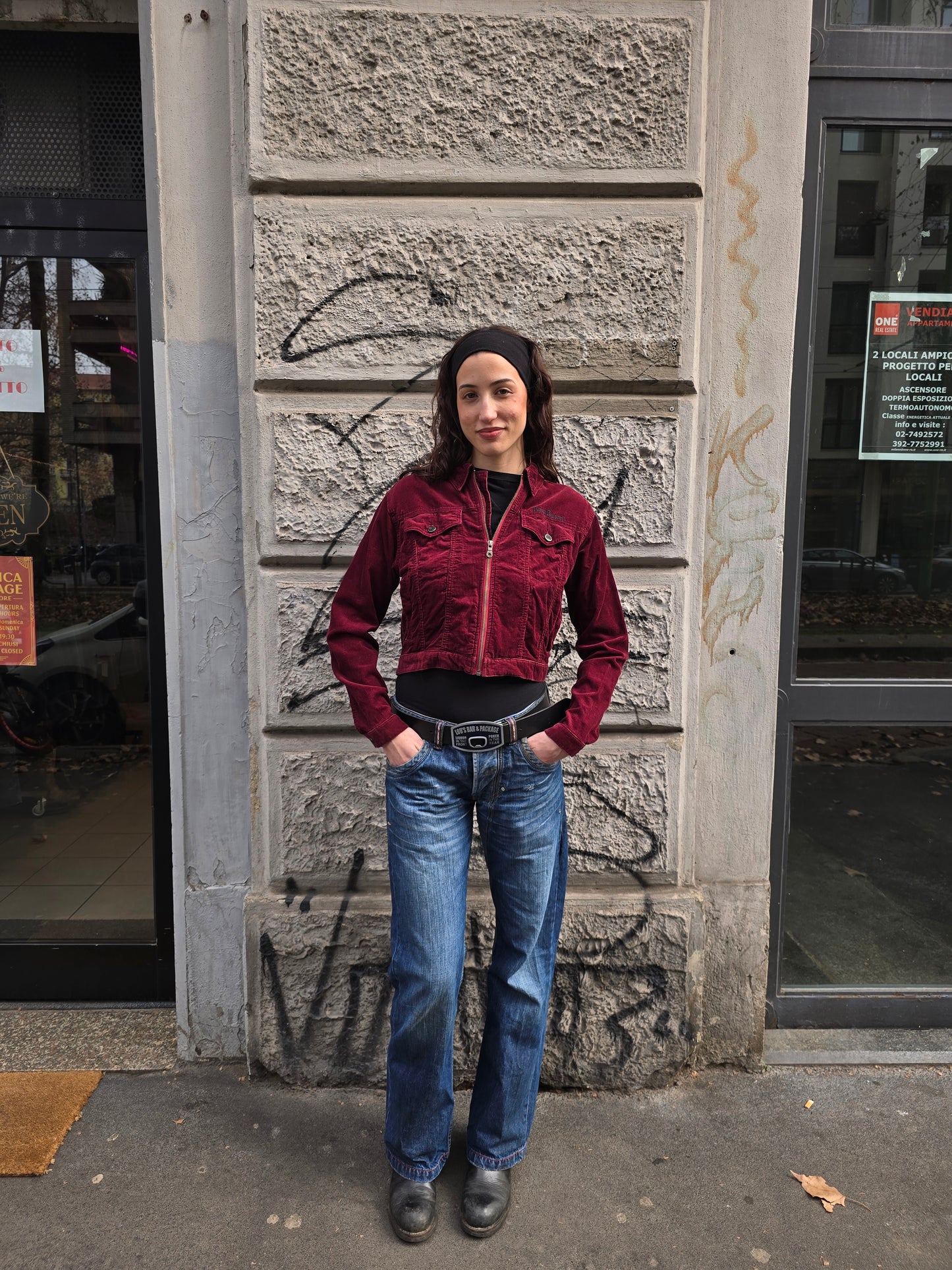 Giacca vintage in velluto Harley Davidson