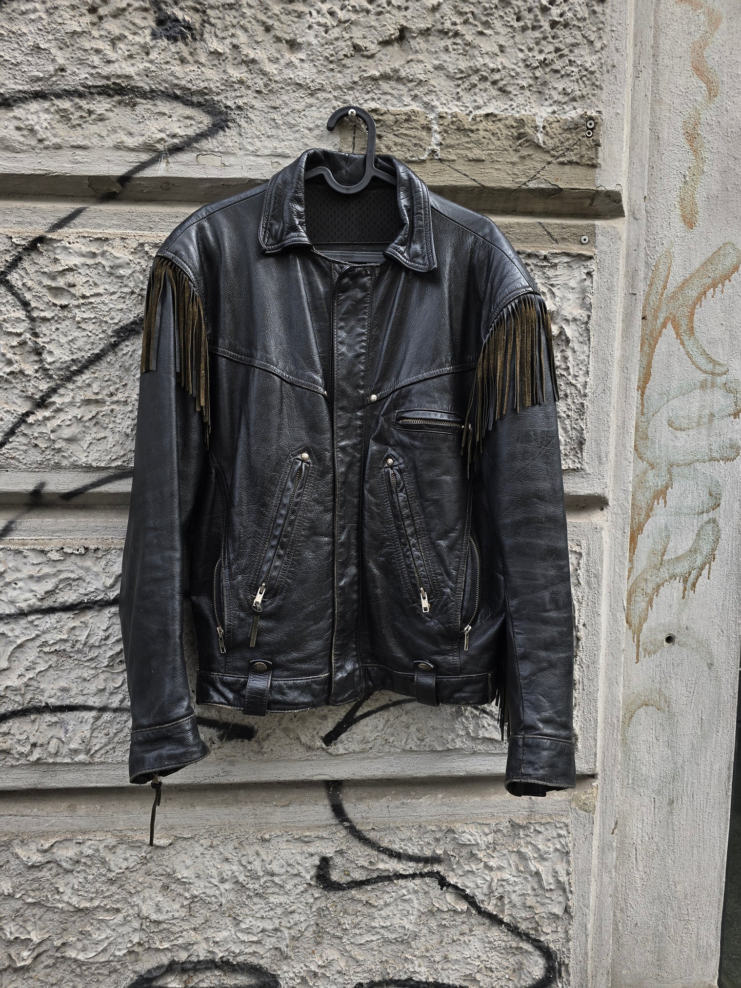 Giacca in pelle Harley Davidson con frange