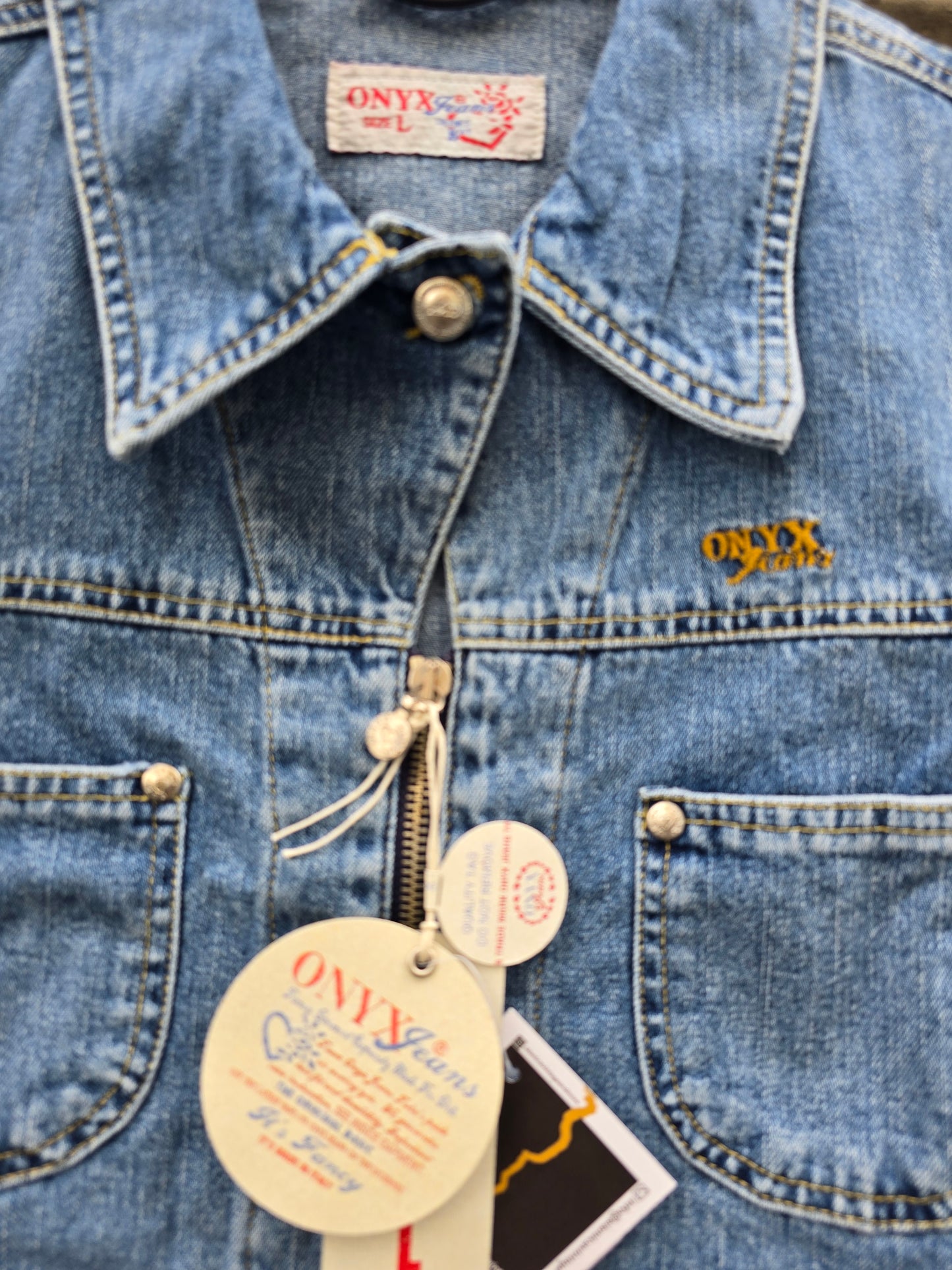Gilet in denim vintage anni 90 Onyx