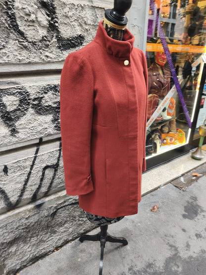 Cappotto donna in lana vintage color ruggine Patrizia Pepe