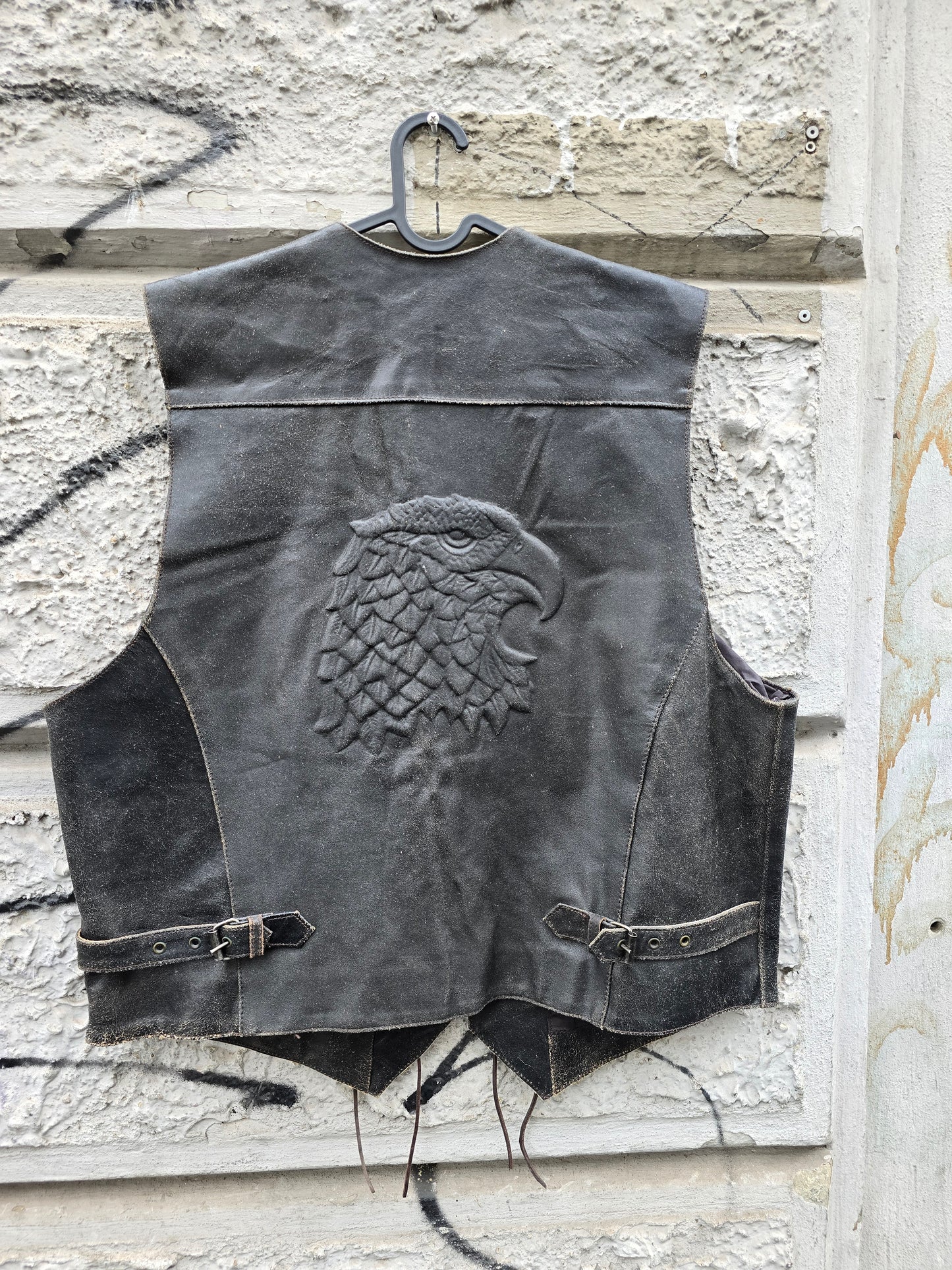 Gilet vintage in vera pelle Indian Biker