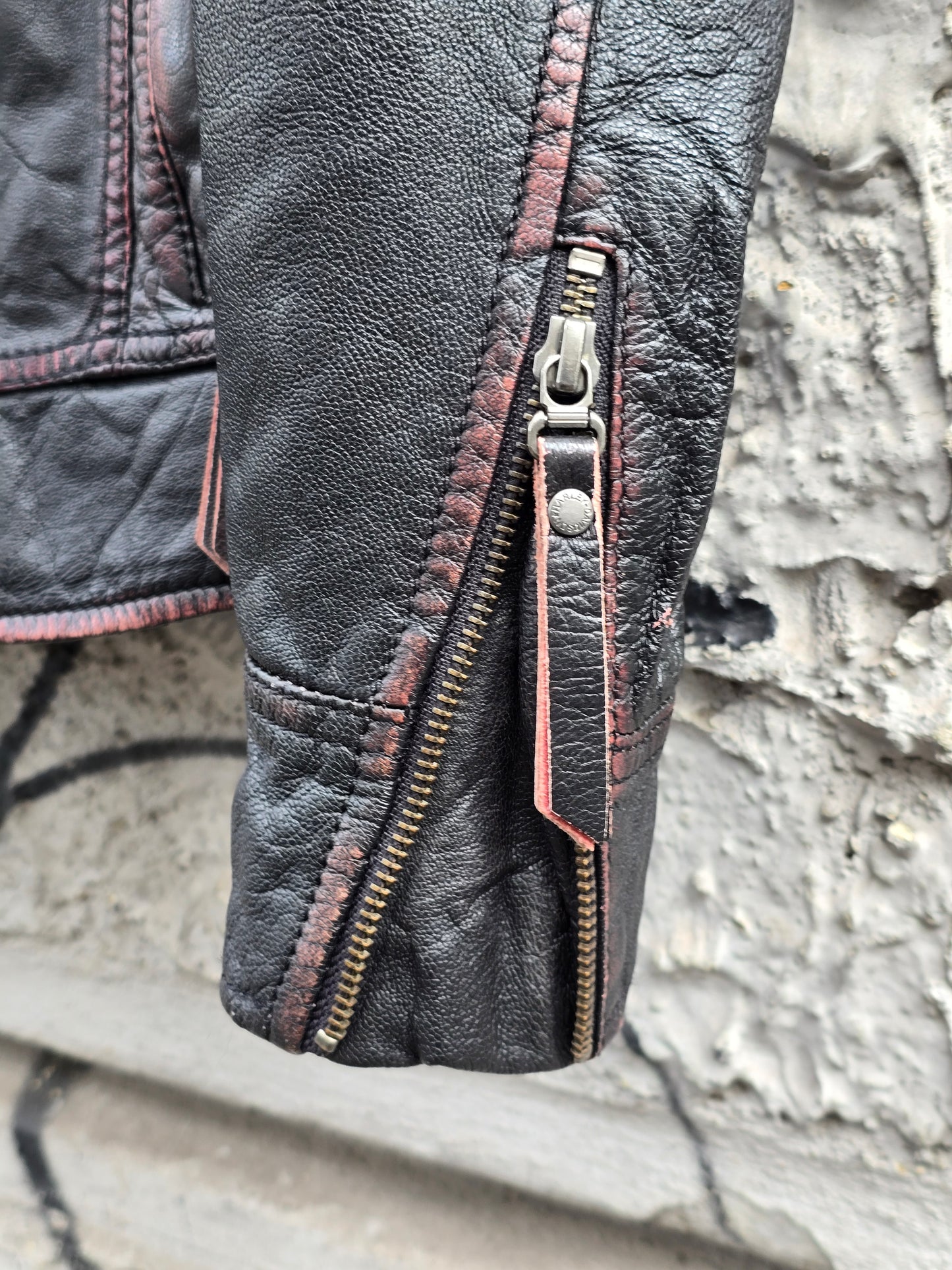 Giacca vintage in pelle Harley Davidson Riding Gear