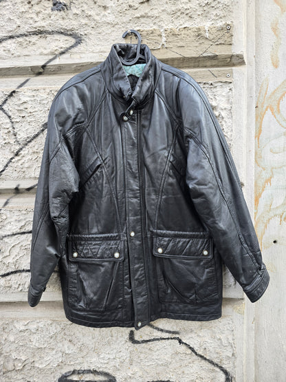 Giacca vintage in pelle Trapper