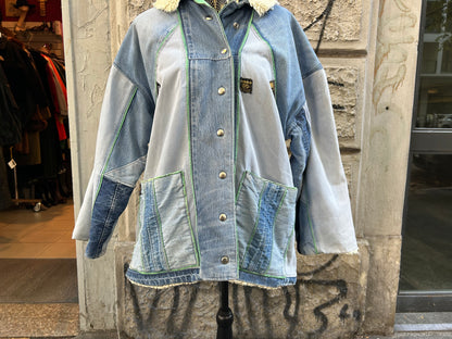 Giacca uomo sherpa jeans vintage