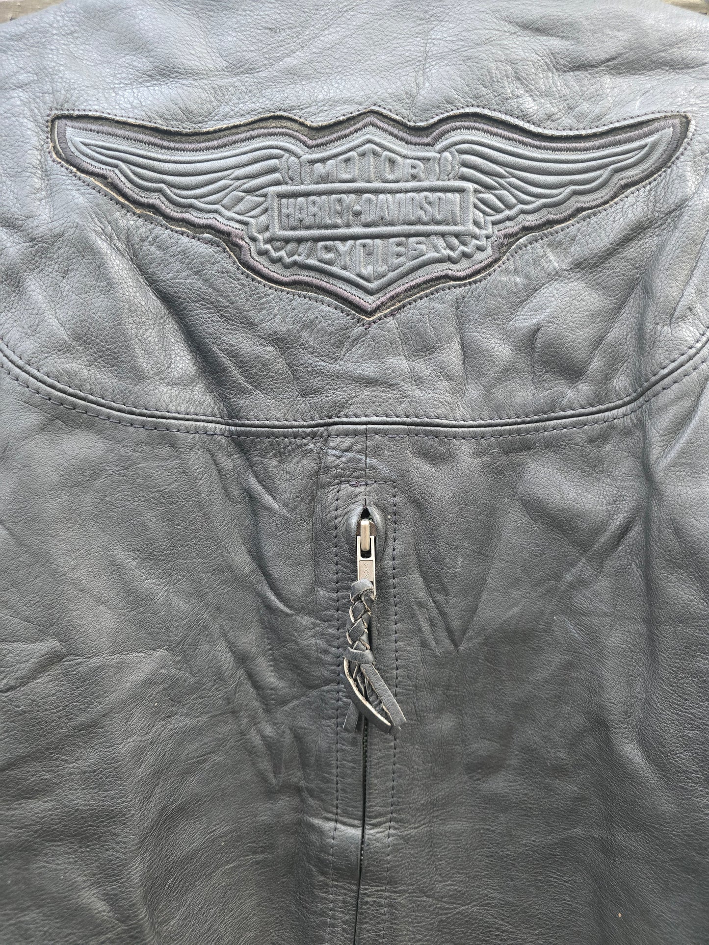 Giacca vintage Harley Davidson in vera pelle modello biker 1980