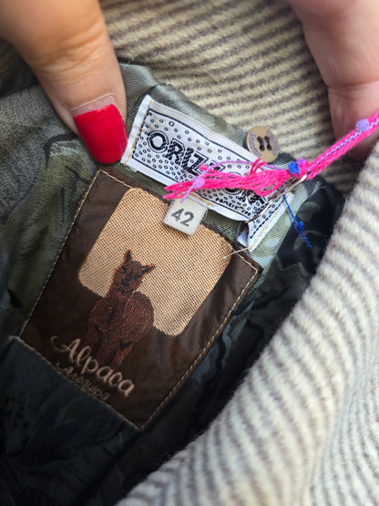 Cappotto donna vintage in lana di alpaca