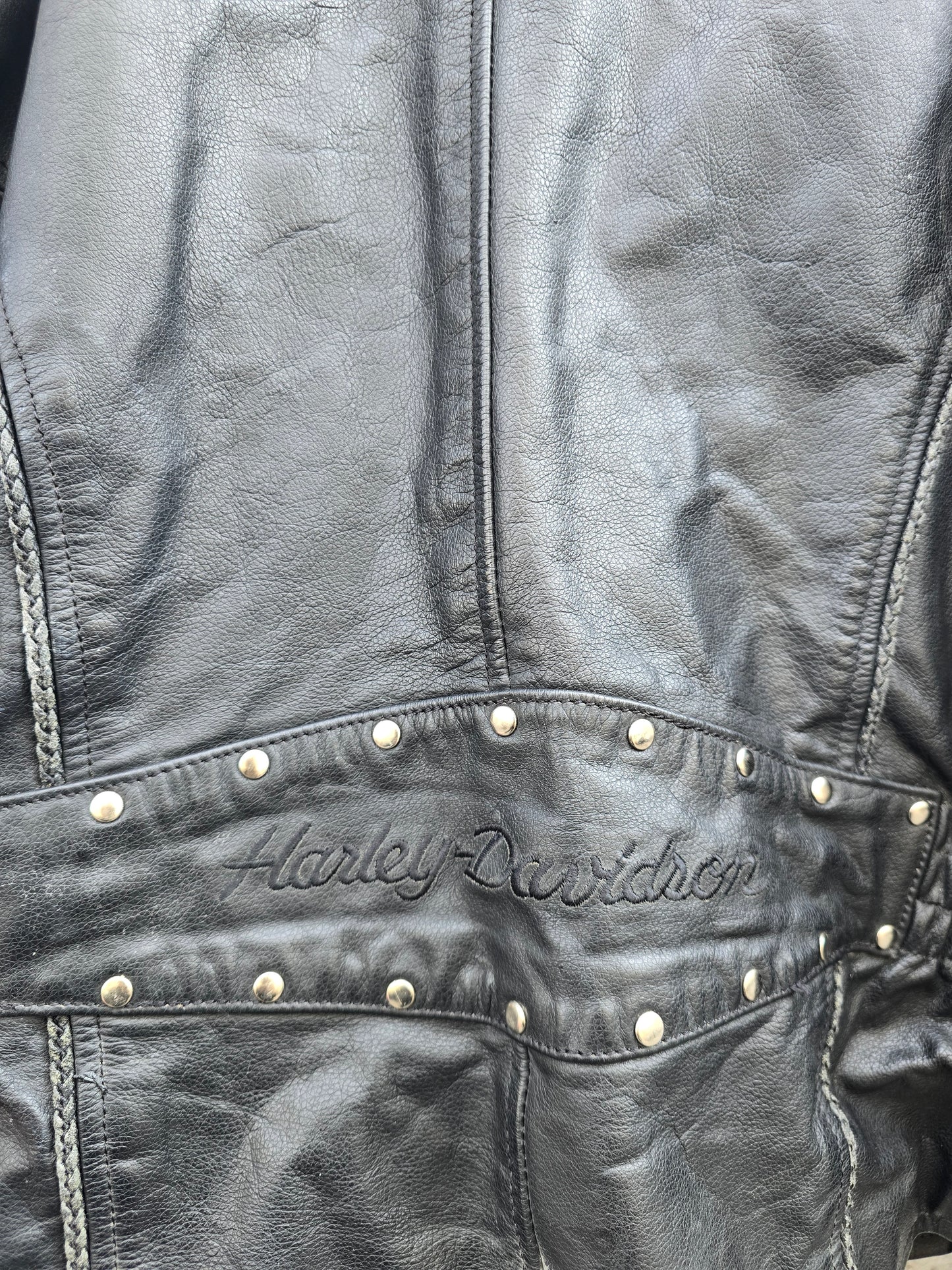 Giacca vintage in vera pelle Harley Davidson