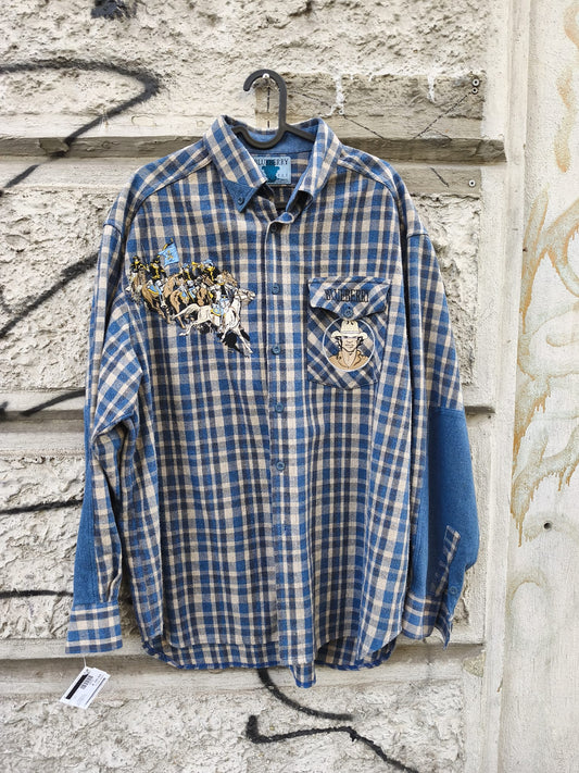 Camicia vintage texana Blueberry