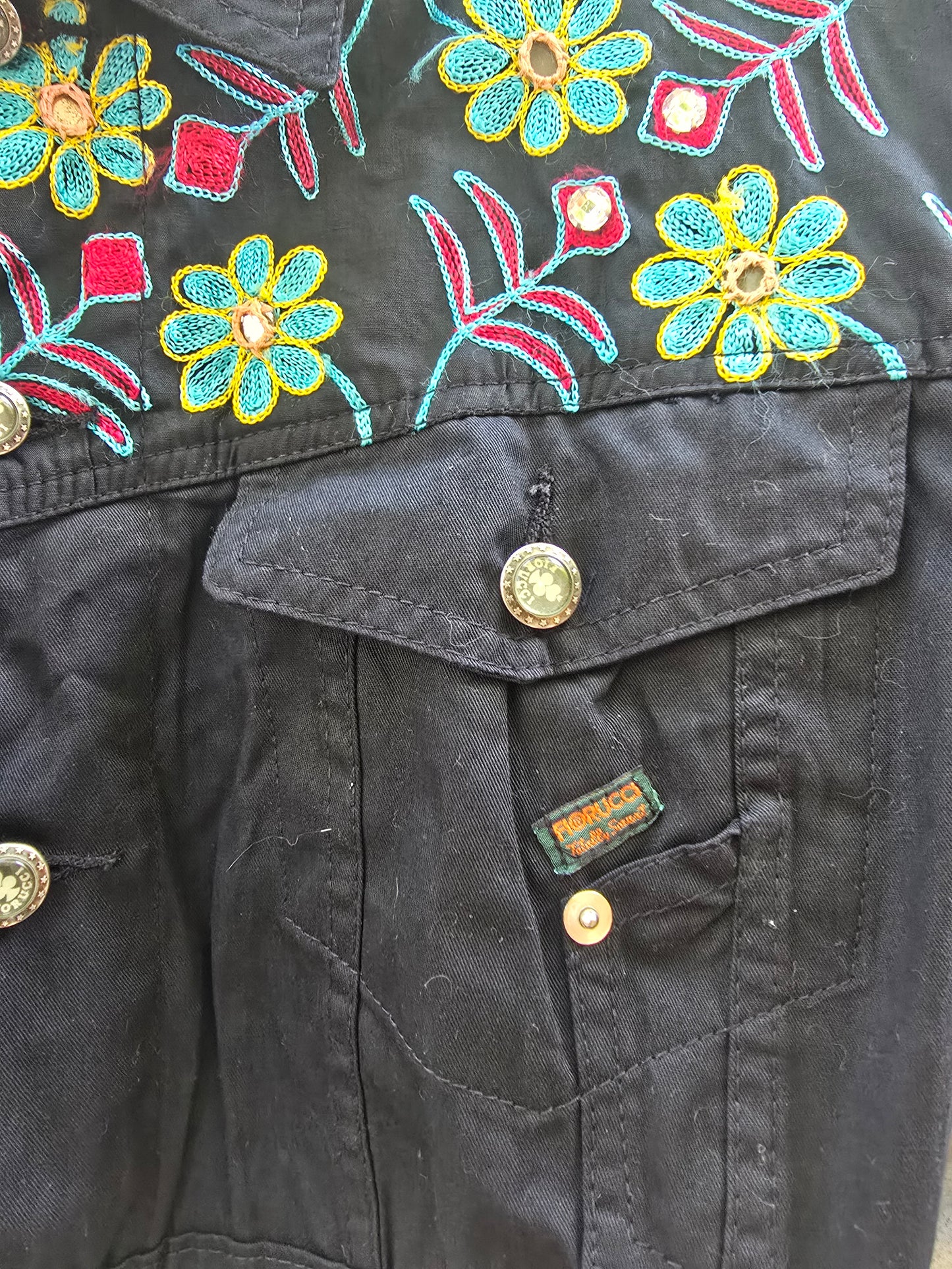 Giacca vintage ricamata Fiorucci
