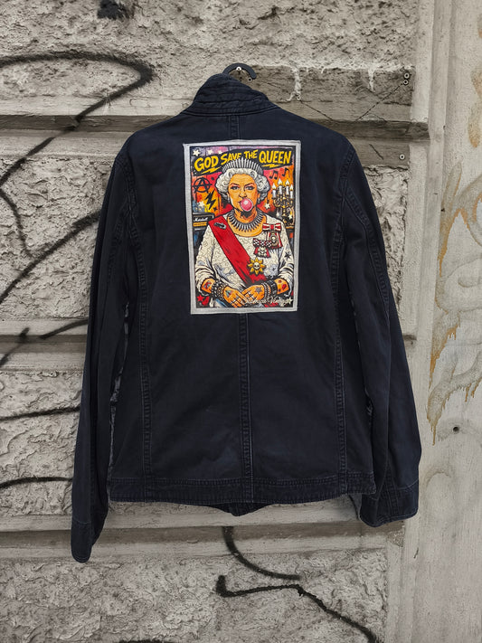 Giacca vintage custom Queen Elizabeth by Sismica vintage
