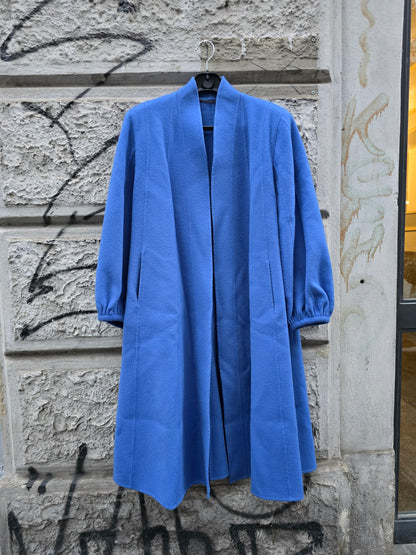 Cappotto vintage donna indaco