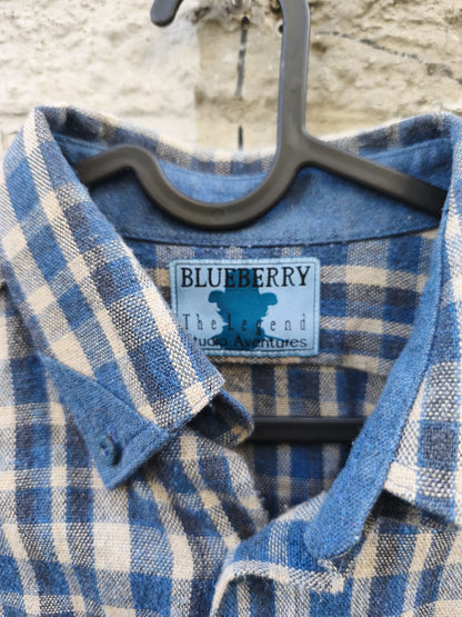 Camicia vintage texana Blueberry