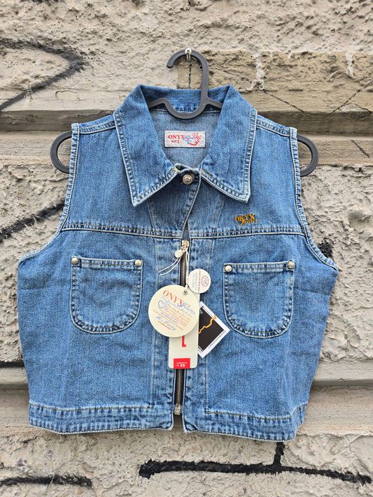 Gilet in denim vintage anni 90 Onyx