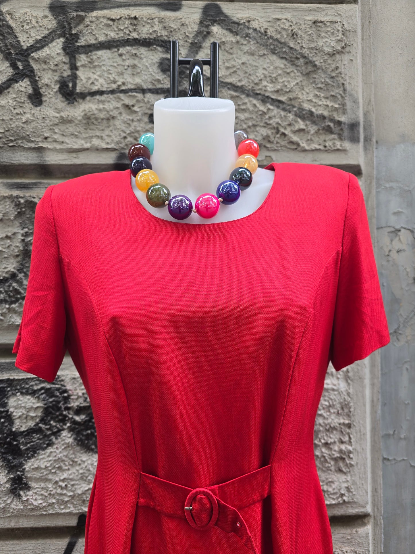 Abito vintage rosso parigino