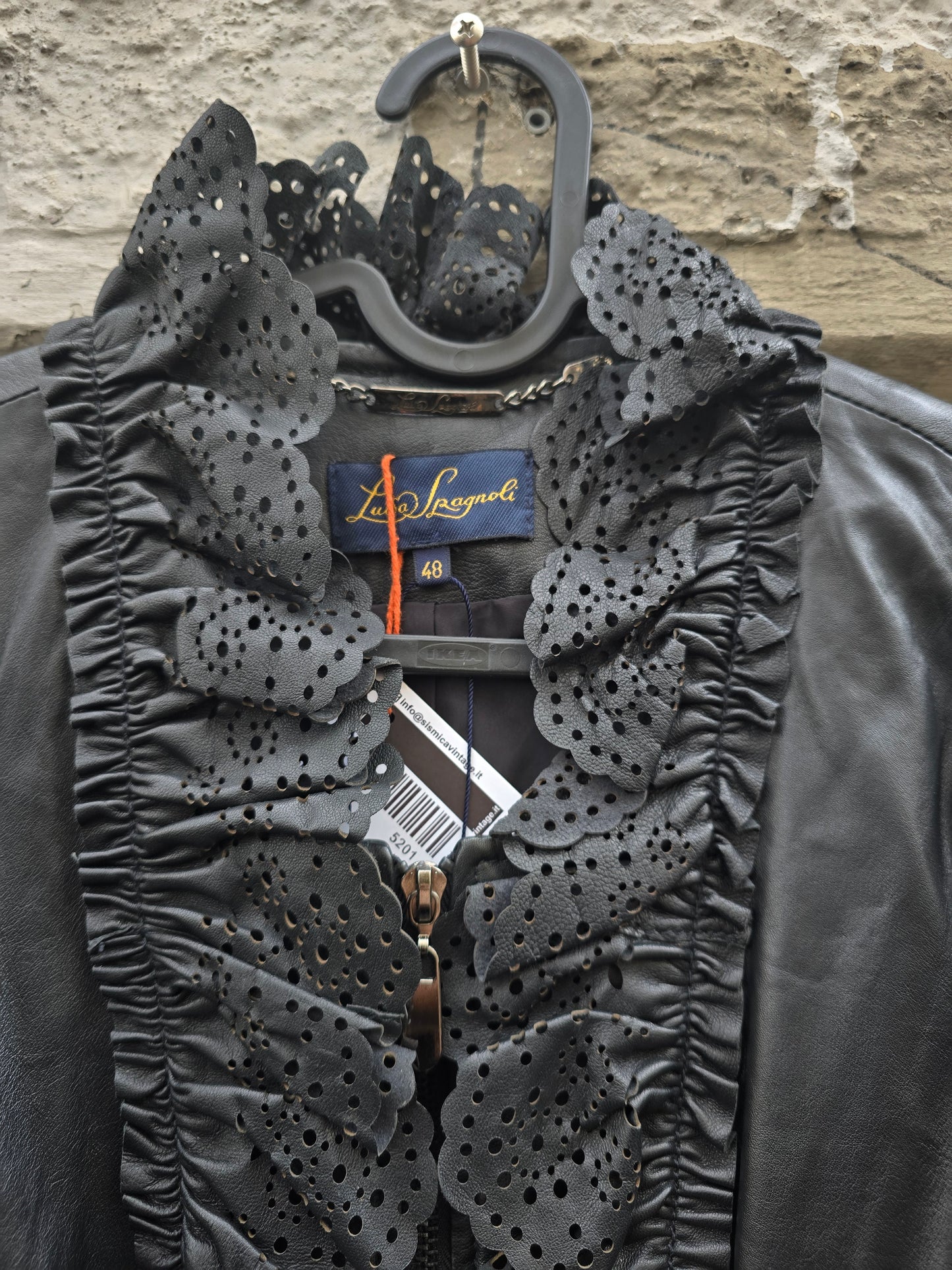 Giacca vintage in vera pelle Luisa Spagnoli