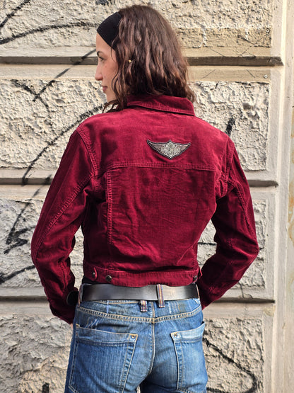 Giacca vintage in velluto Harley Davidson