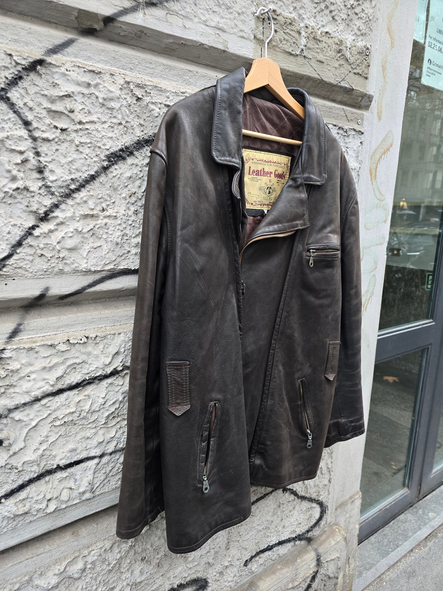 Giacca vintage in vera pelle Leather Good