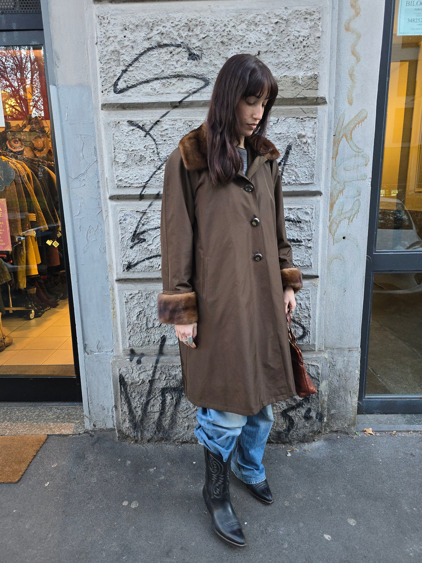 Trench vintage donna sfoderabile