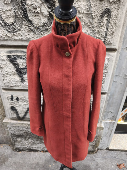 Cappotto donna in lana vintage color ruggine Patrizia Pepe