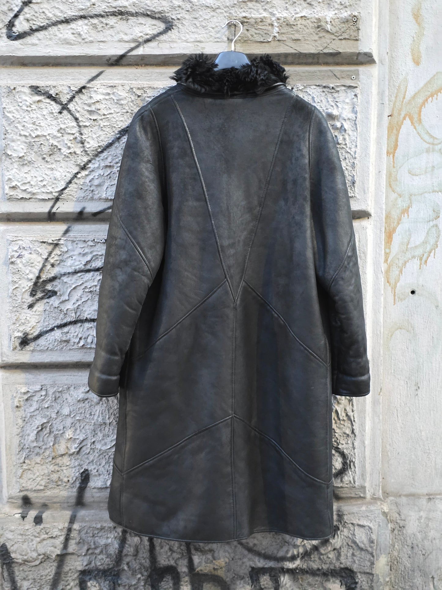 Montone donna vintage shearling a pelo lungo