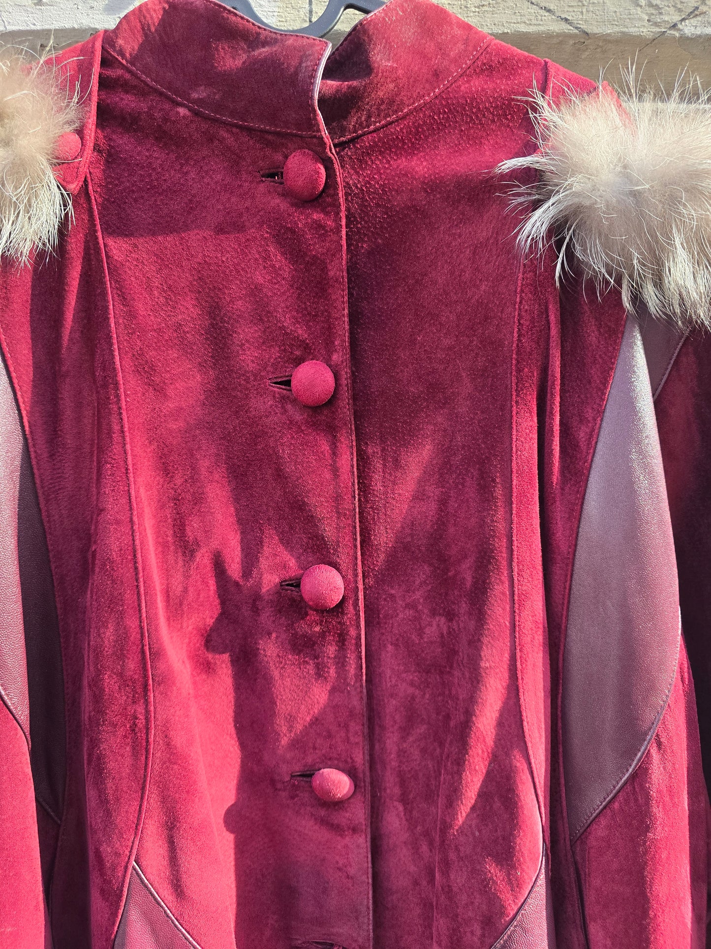 Giacca in pelle e camoscio vintage