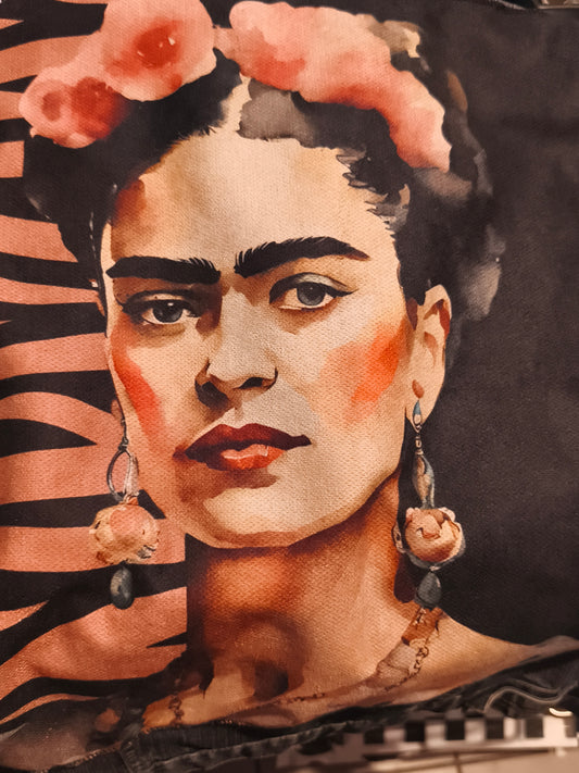 Giacca jeans custom Frida Kalo by Sismica Vintage