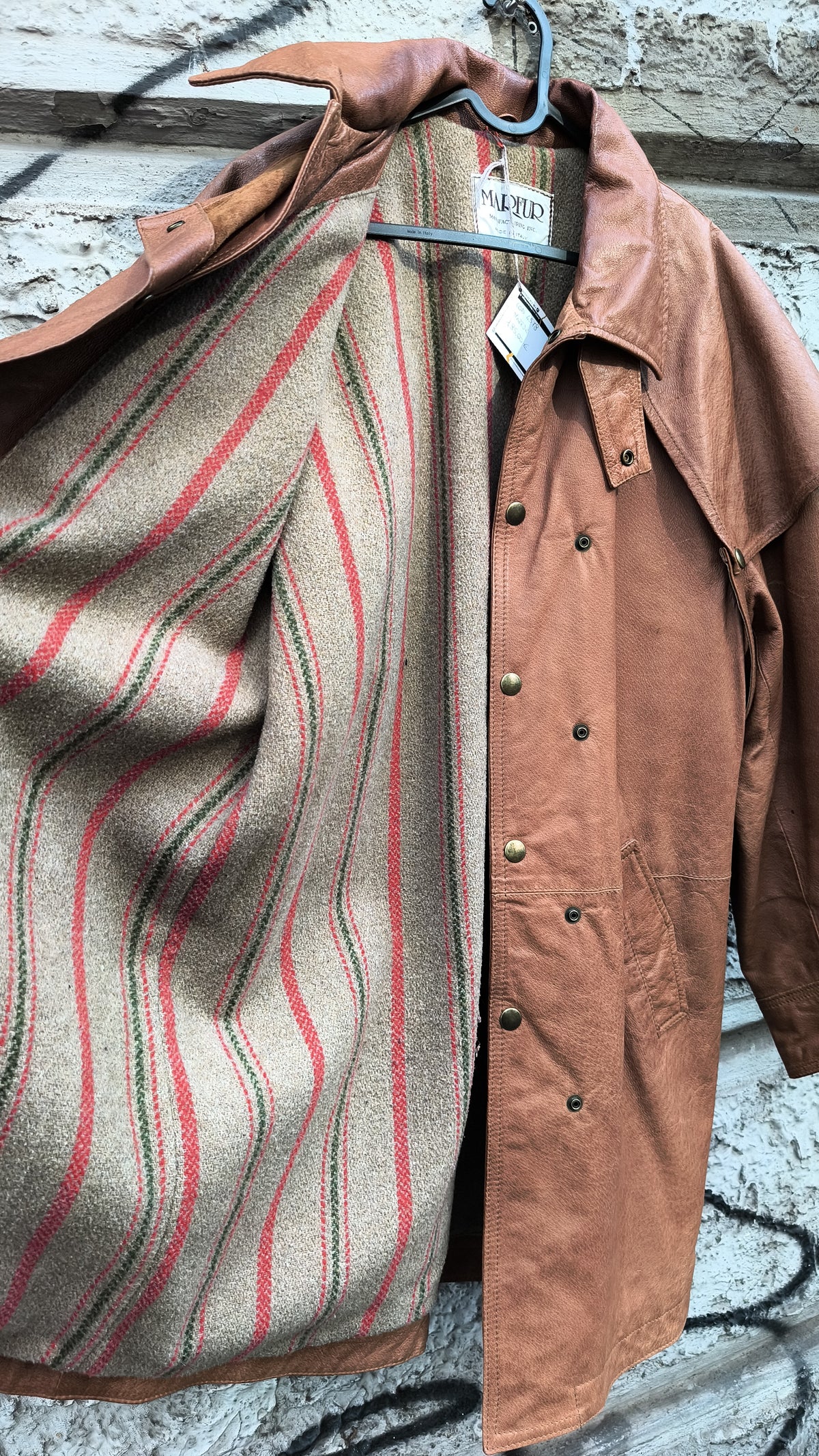 Giacca in vera pelle vintage marrone