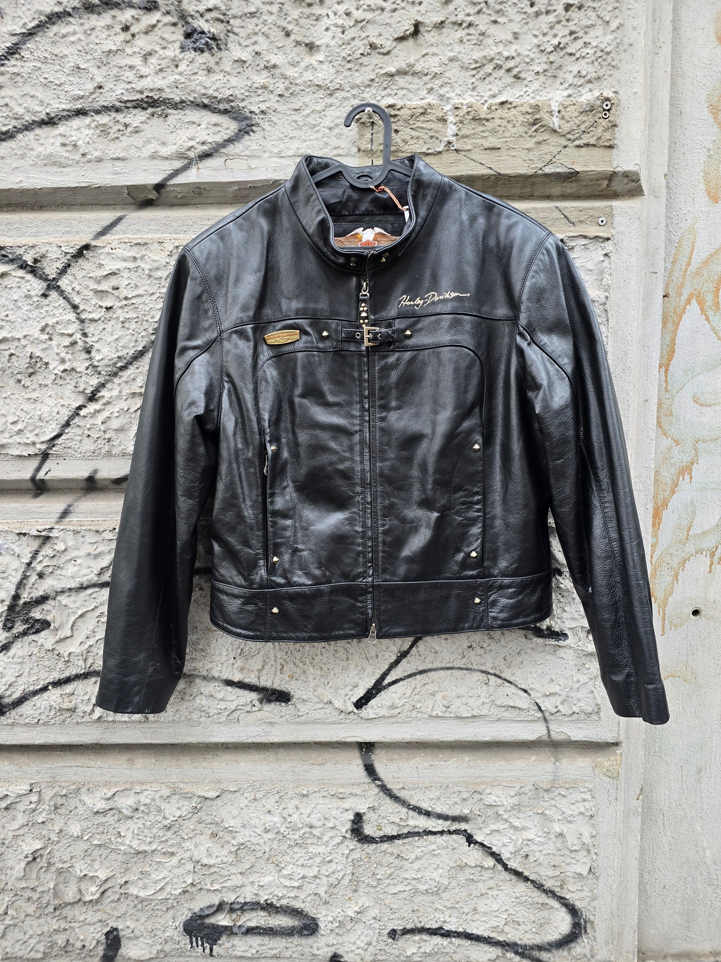 Giacca vintage in vera pelle Harley Davidson