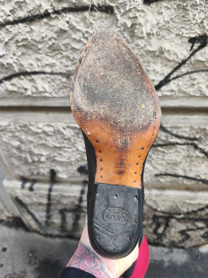 Stivali uomo in vera pelle nera vintage Sancho numero 43