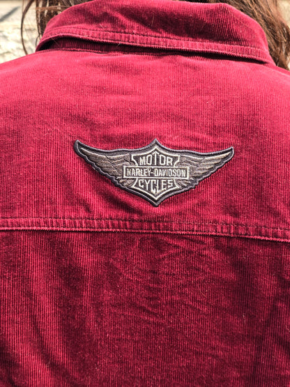 Giacca vintage in velluto Harley Davidson