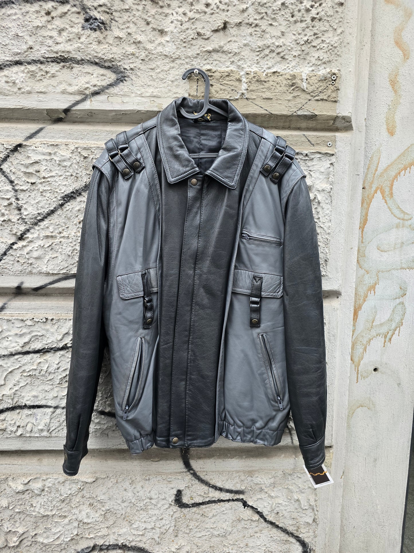 Bomber vintage in vera pelle