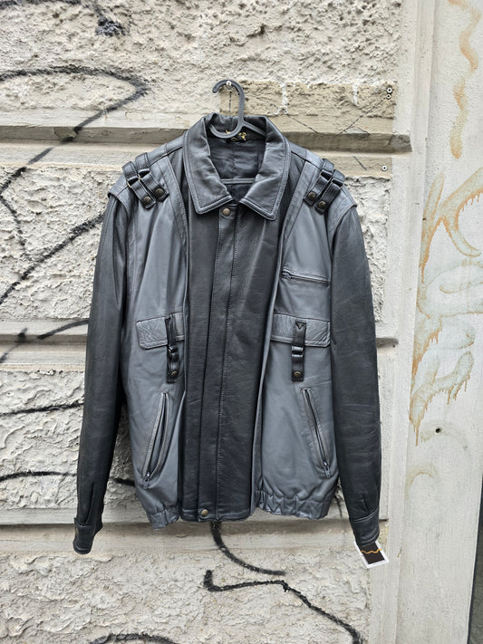 Bomber vintage in vera pelle