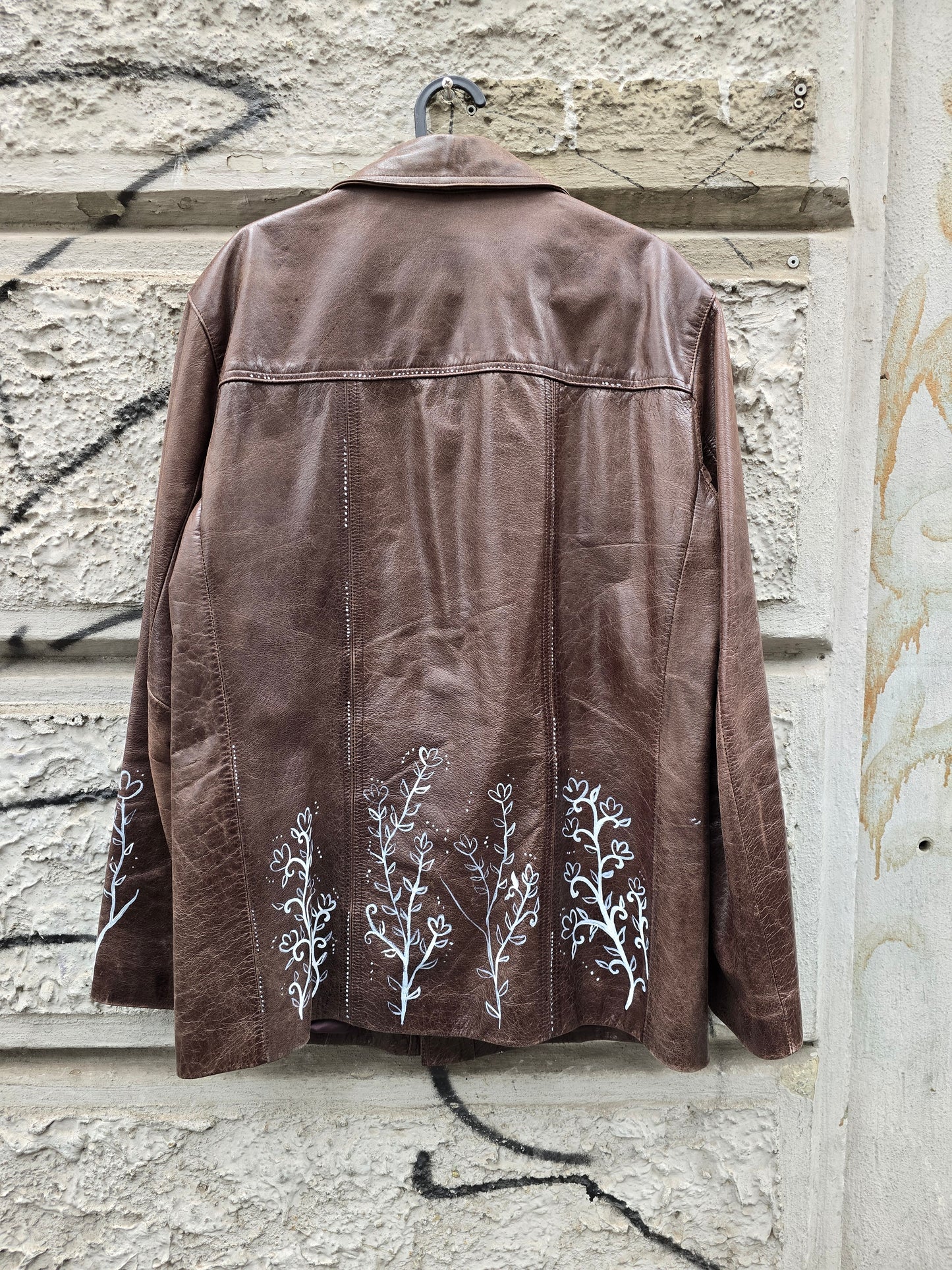 Giacca vintage in vera pelle custom