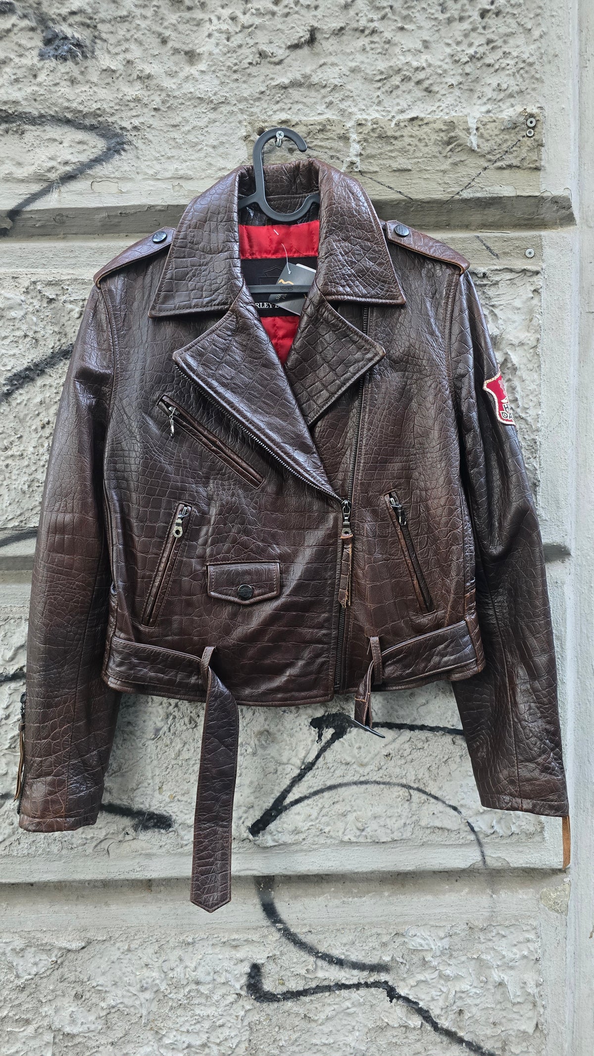 Giacca vintage in pelle Harley Davidson