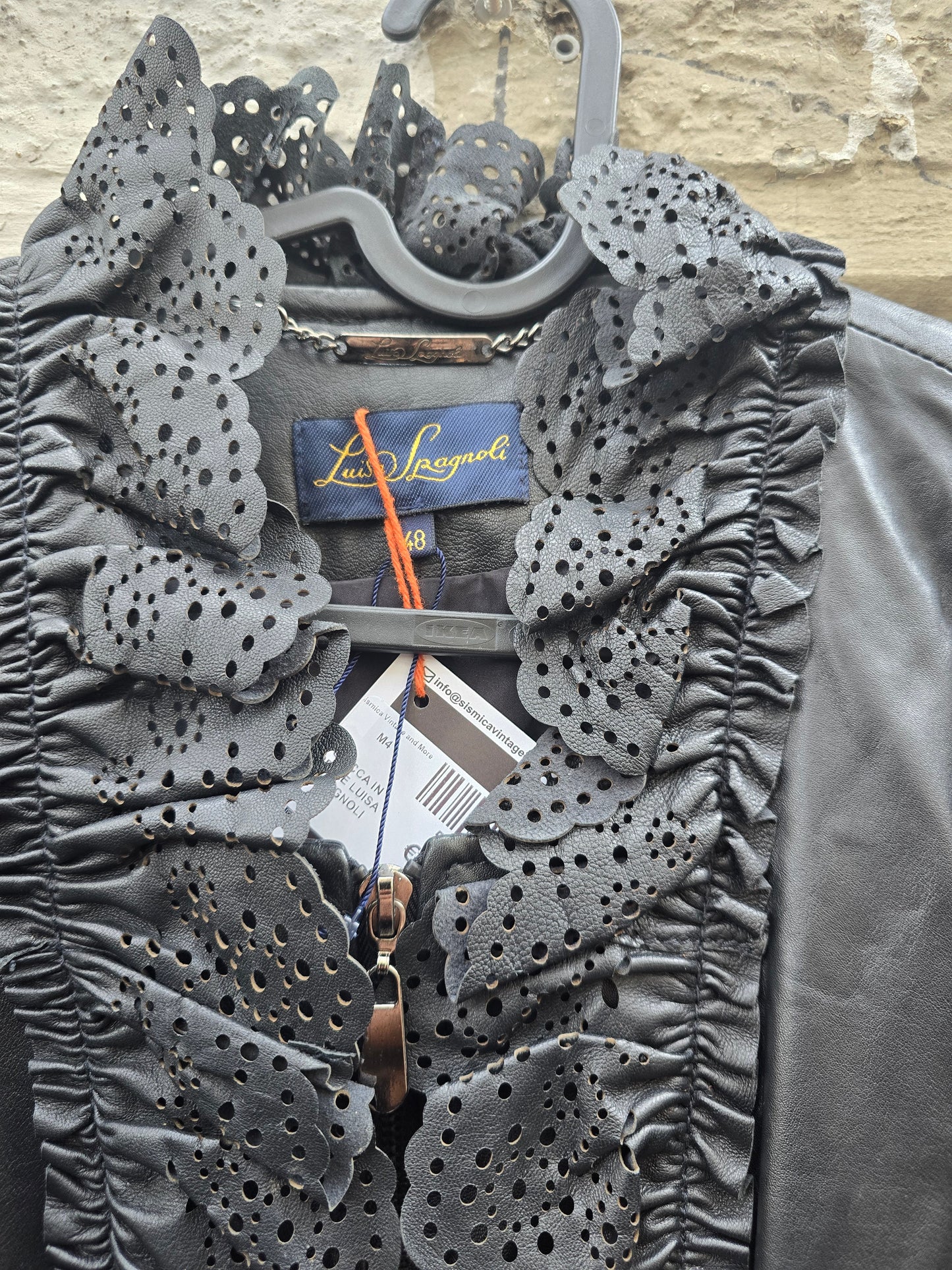Giacca vintage in vera pelle Luisa Spagnoli