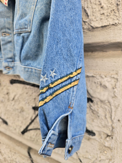 Giacca in denim vintage Turquoise mai indossata