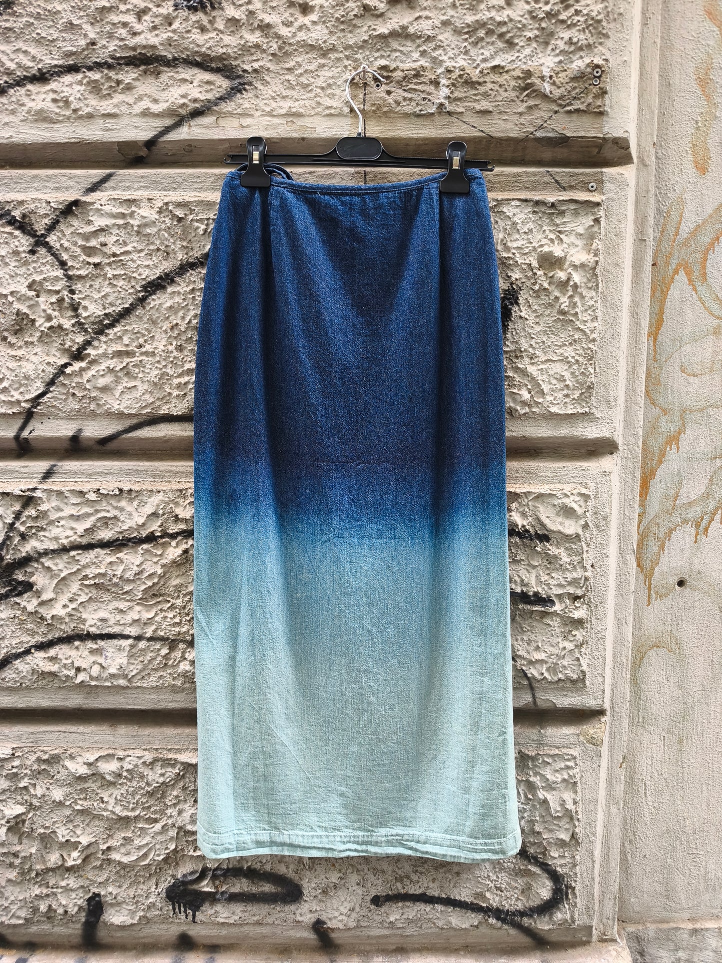 Gonna pareo Rifle vintage anni 90 in denim