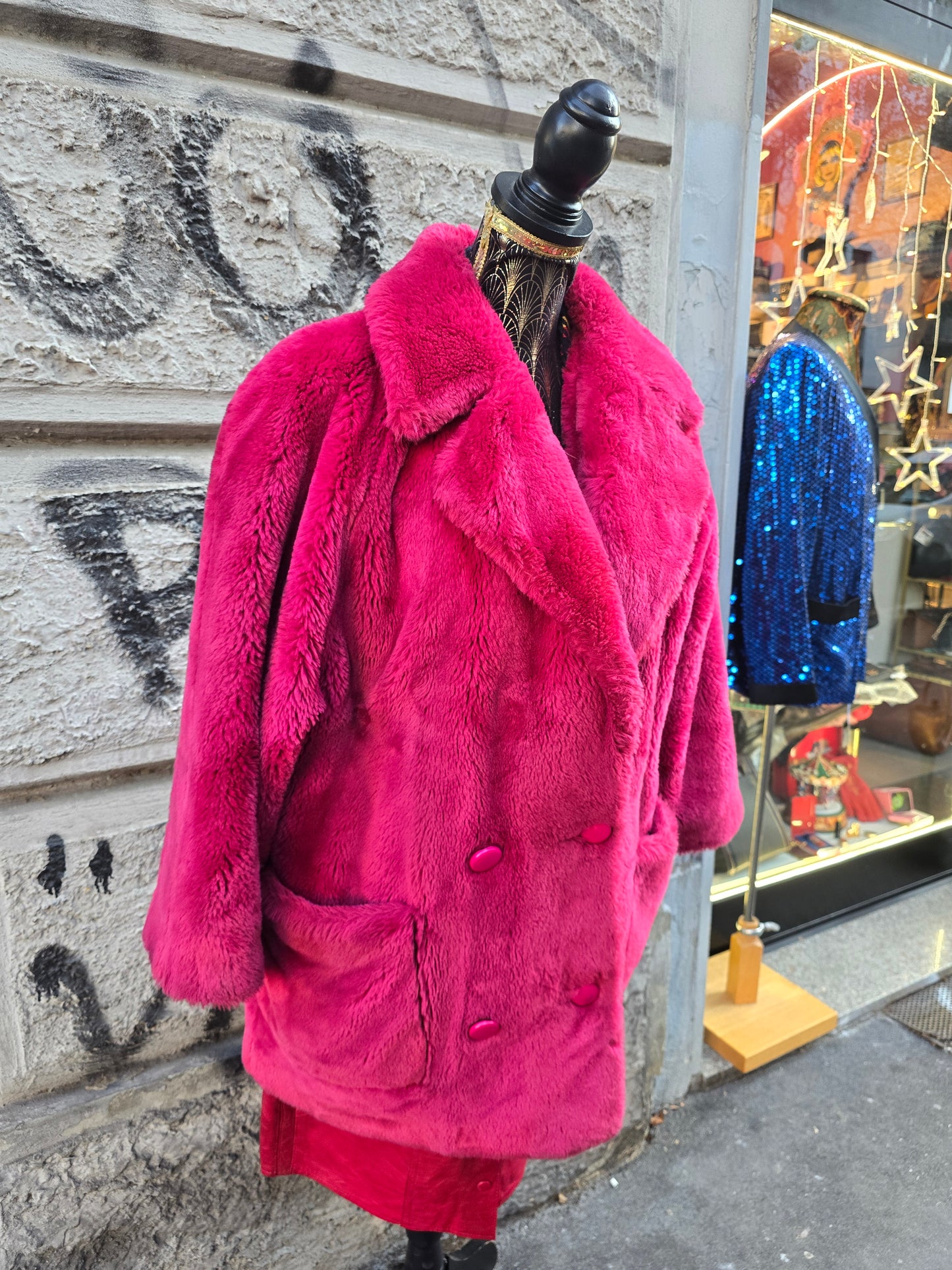 Pelliccia vintage ecologica anni 80