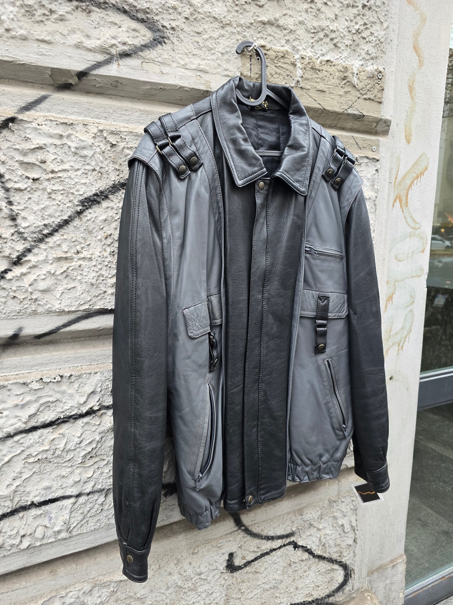 Bomber vintage in vera pelle