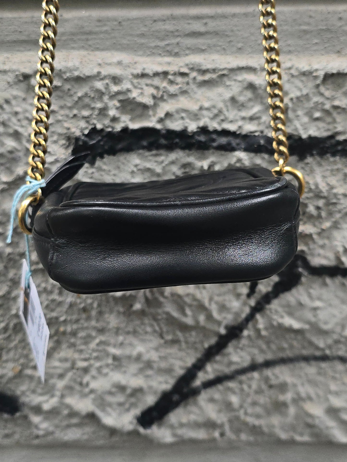 Borsa Gucci vintage Marmont mini nera in pelle