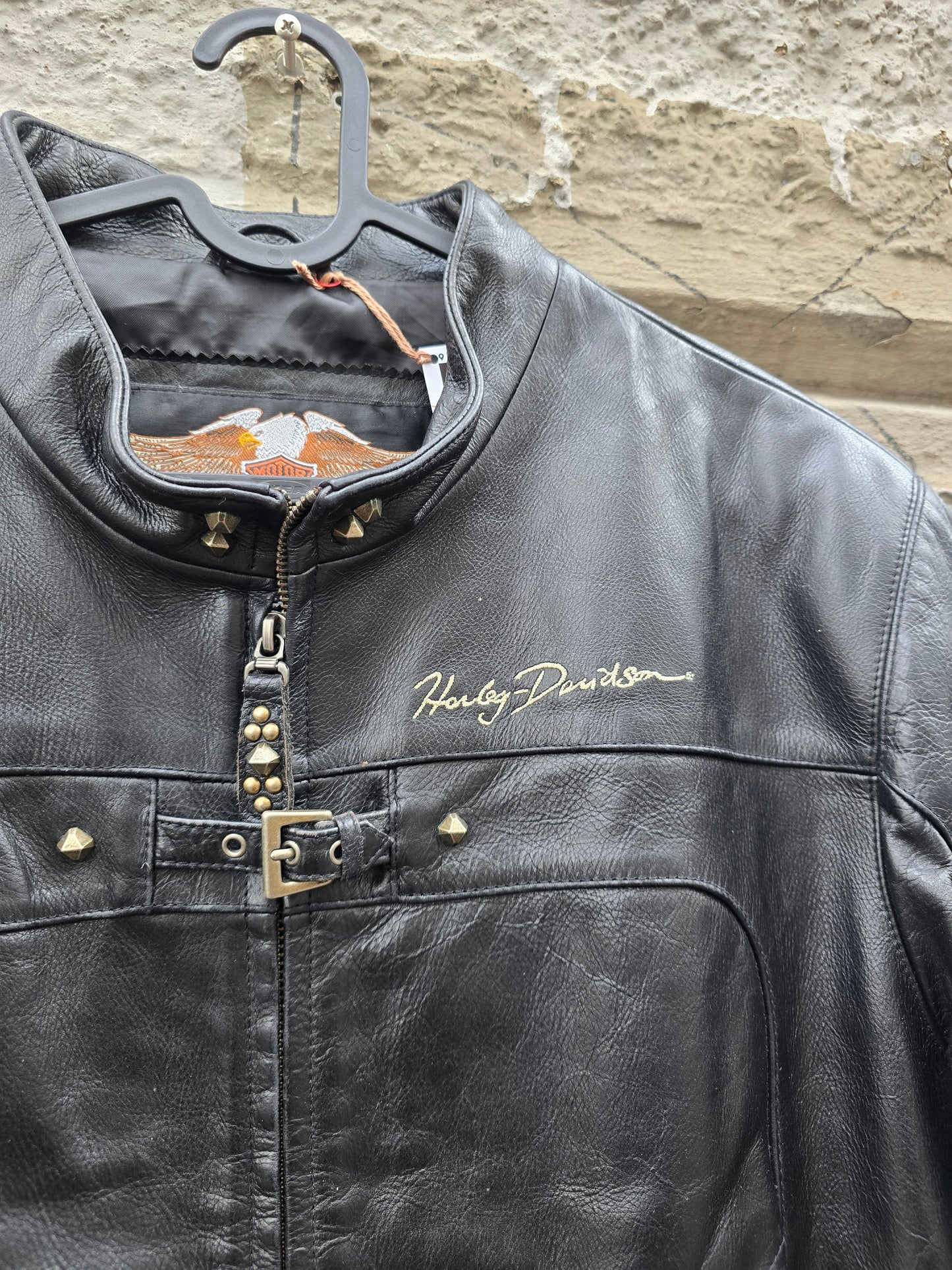 Giacca vintage in vera pelle Harley Davidson