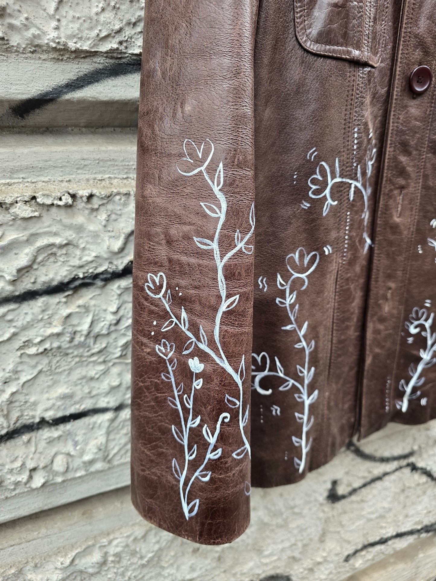 Giacca vintage in vera pelle custom
